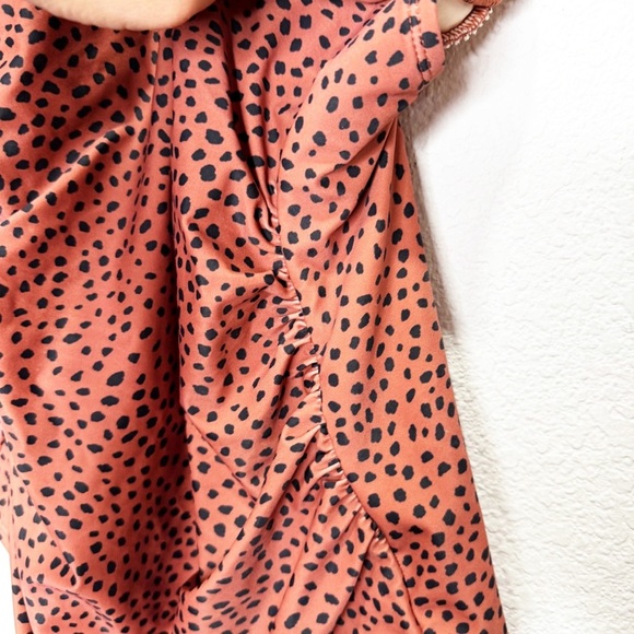 Kona Sol High Neck Ruched Full Coverage One Piece Animal Print Swimsuit - Picture 3 of 7